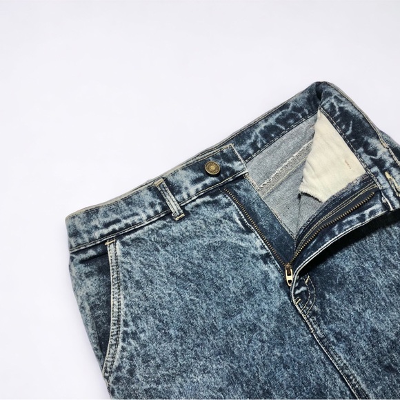 Vintage 80s High Waisted Denim Pencil Skirt - XS - Paddock’s Jet Setter - Picture 2 of 5